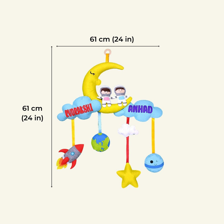 Handcrafted Personalized Moon & Astronaut Felt Bunting for Kids