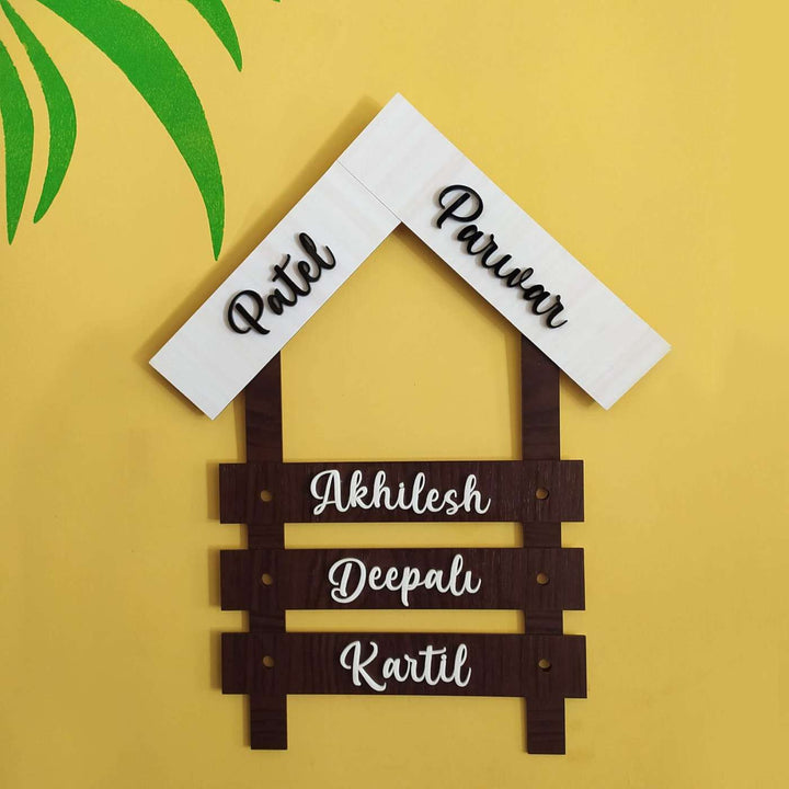 Personalized Family For Apartment And Bungalow Mdf Wood Name Plate
