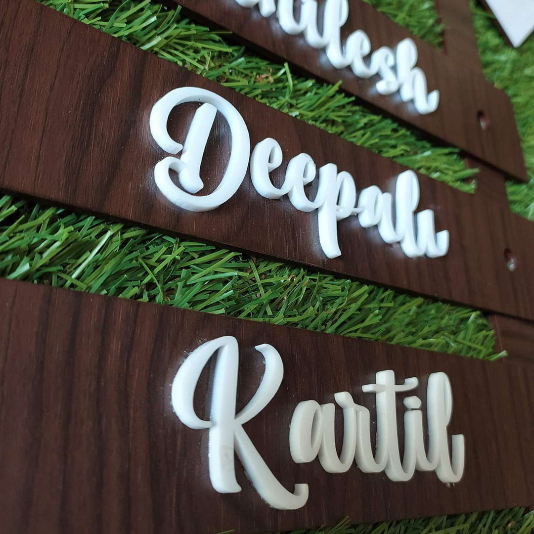 Personalized Family For Apartment And Bungalow Mdf Wood Name Plate