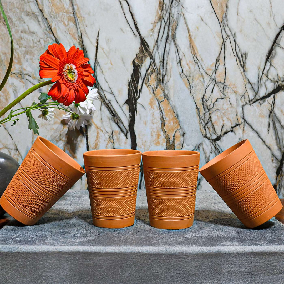 Handmade Large Kohinoor Terracotta Glasses