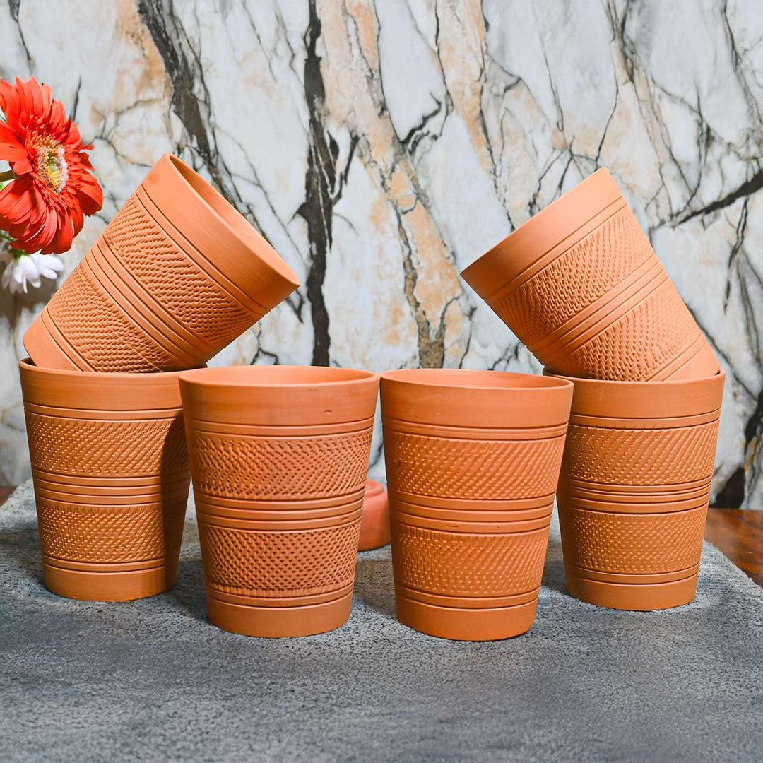 Handmade Large Kohinoor Terracotta Glasses