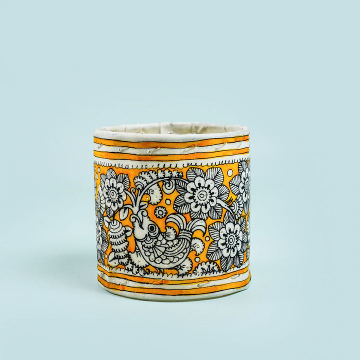 Hand Painted Tholu Bommalata Small Tabletop Lamp | 5 inches
