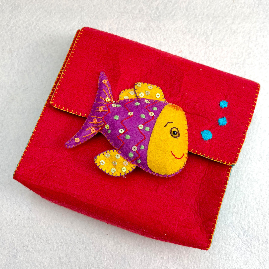 Handmade Red Fish Sling Bag for Kids | 3+