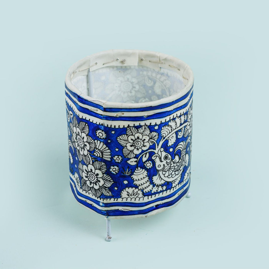 Hand Painted Tholu Bommalata Small Tabletop Lamp | 5 inches