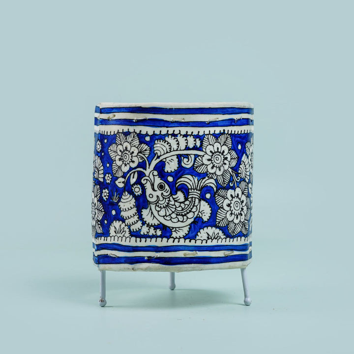 Hand Painted Tholu Bommalata Small Tabletop Lamp | 5 inches