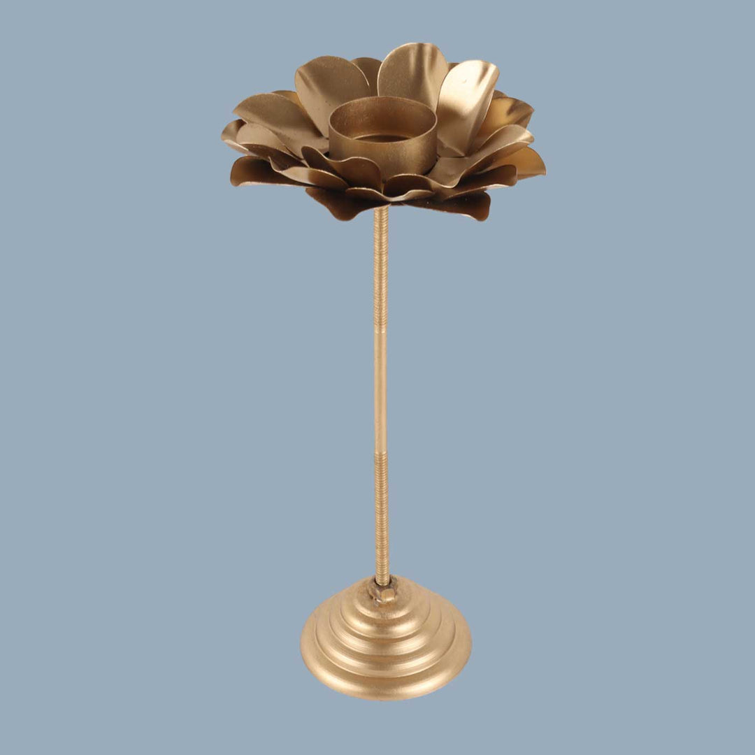 Handmade Flower Iron Tealight Holder With Detachable Stands | Set of 3