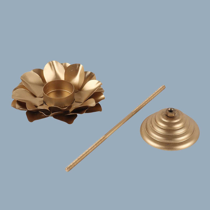 Handmade Flower Iron Tealight Holder With Detachable Stands | Set of 3
