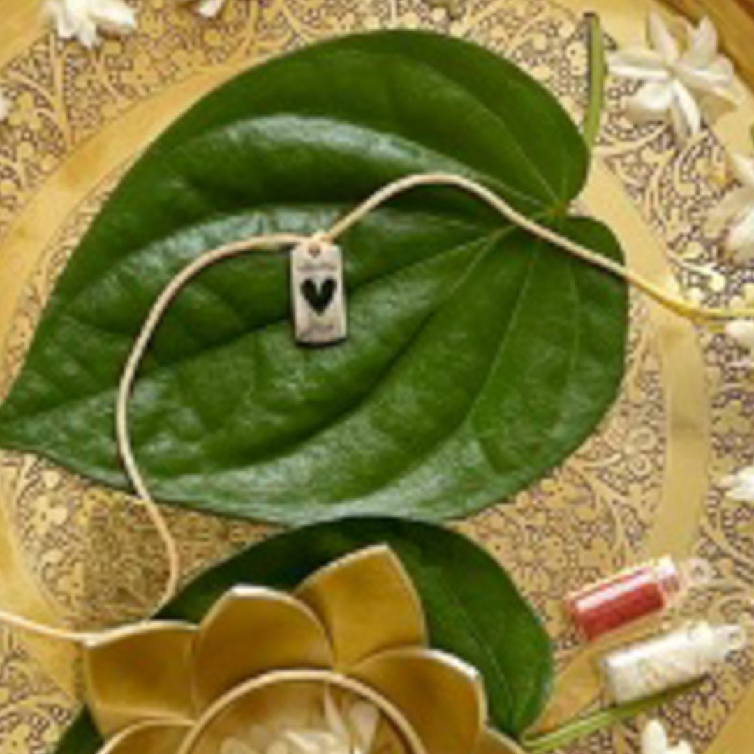 Engraved "Follow Your Heart" Quote Metal Charm Rakhi With Roli Chawal for Brother