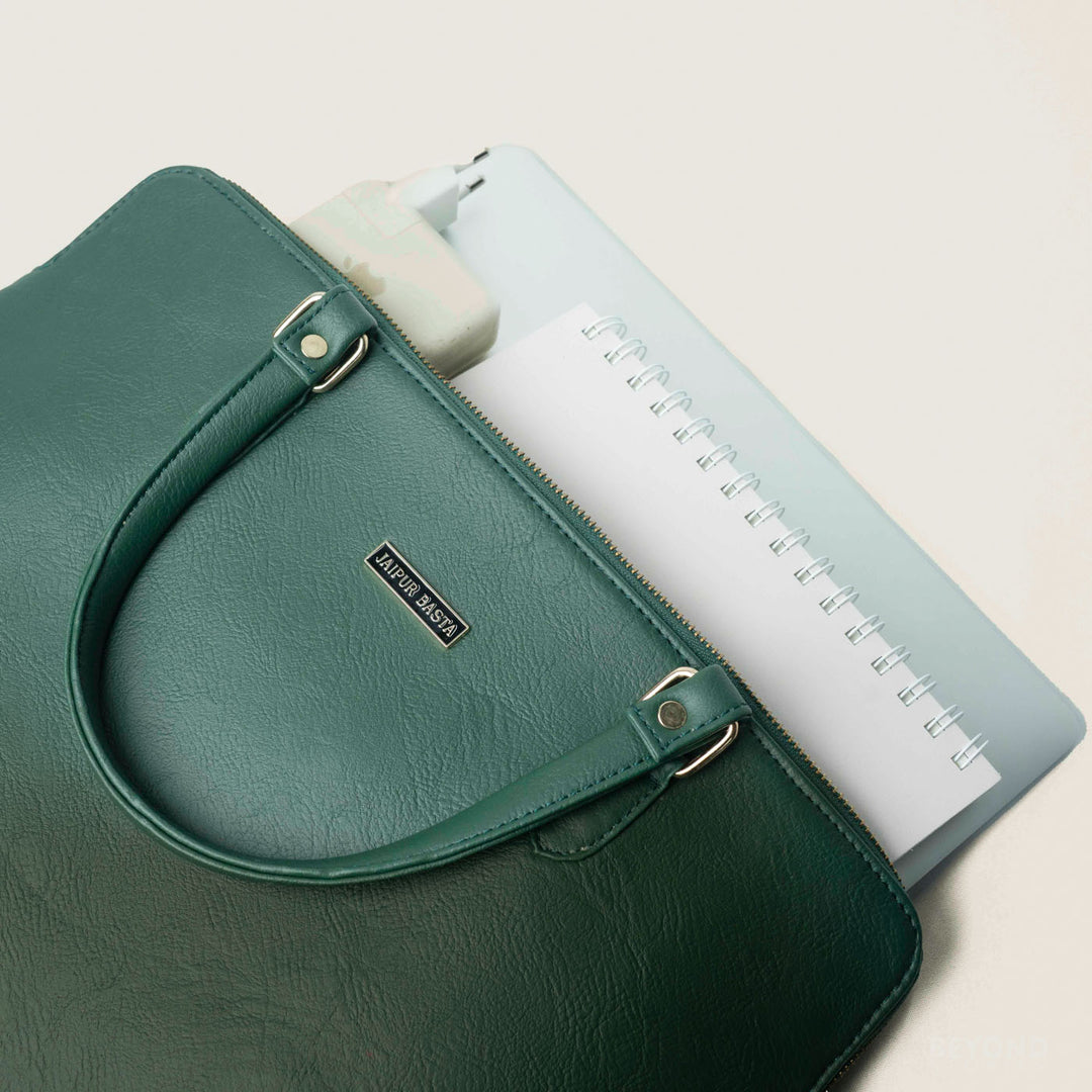 Forest Vegan Leather Laptop Bag