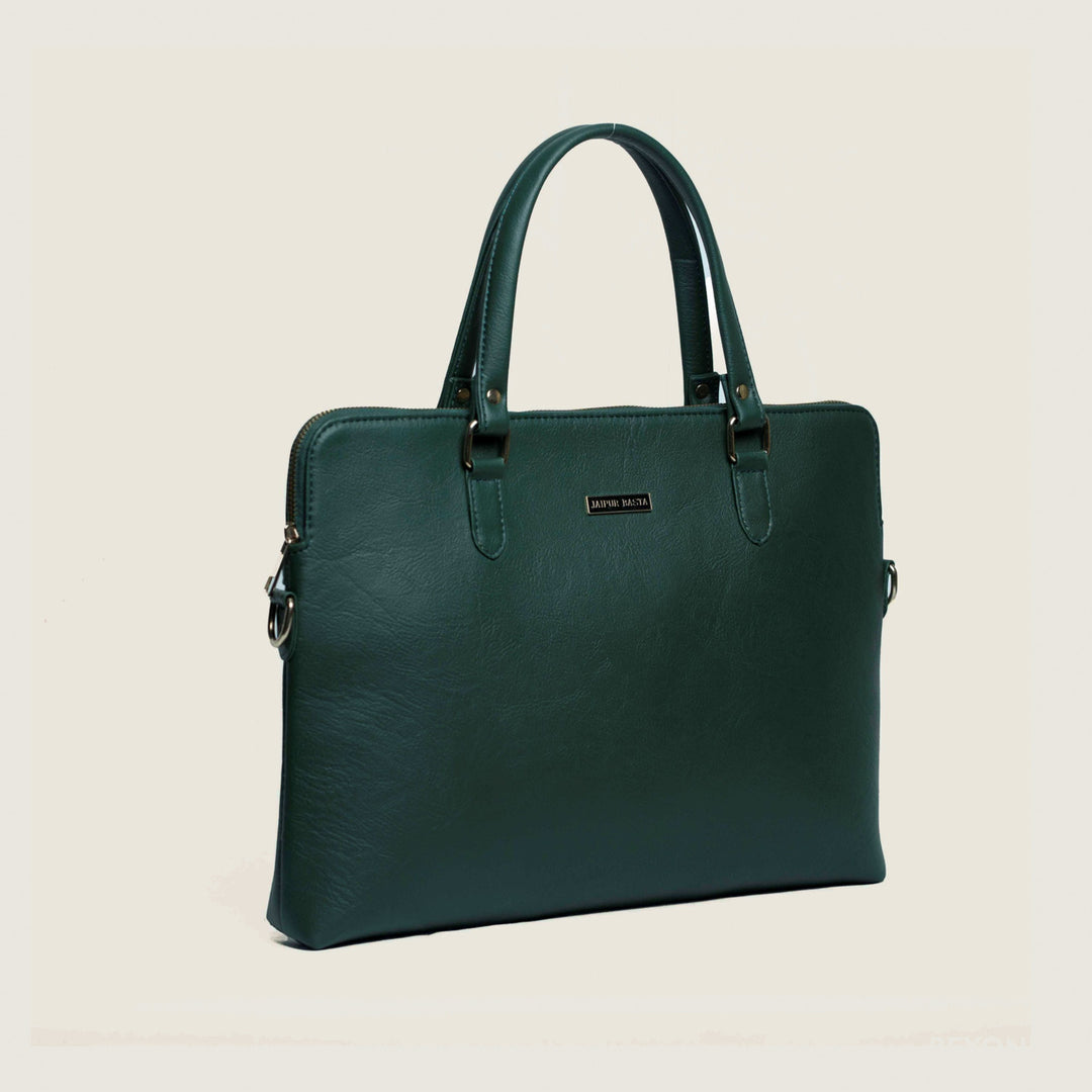 Forest Vegan Leather Laptop Bag