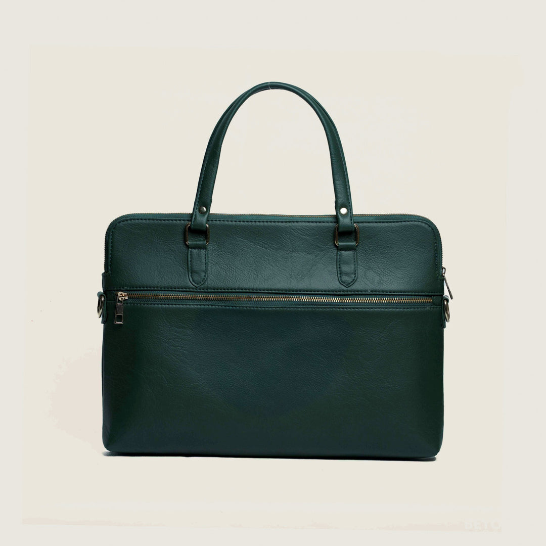 Forest Vegan Leather Laptop Bag