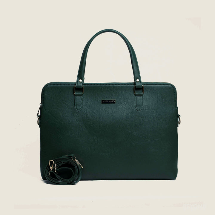 Forest Vegan Leather Laptop Bag