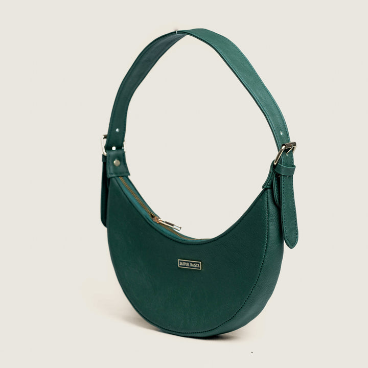 Forest Vegan Leather Mini Moon Bag