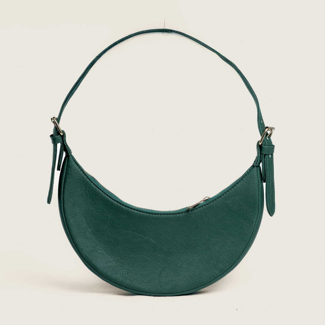 Forest Vegan Leather Mini Moon Bag