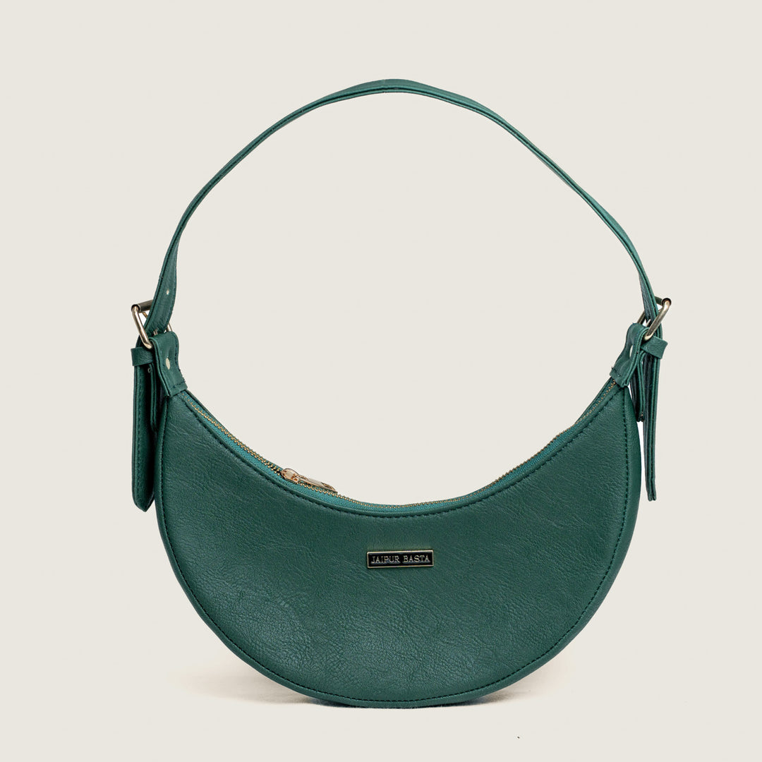 Forest Vegan Leather Mini Moon Bag