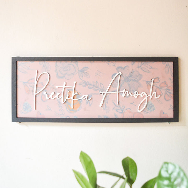 Pastel Rectangular Frame MDF Name Plate