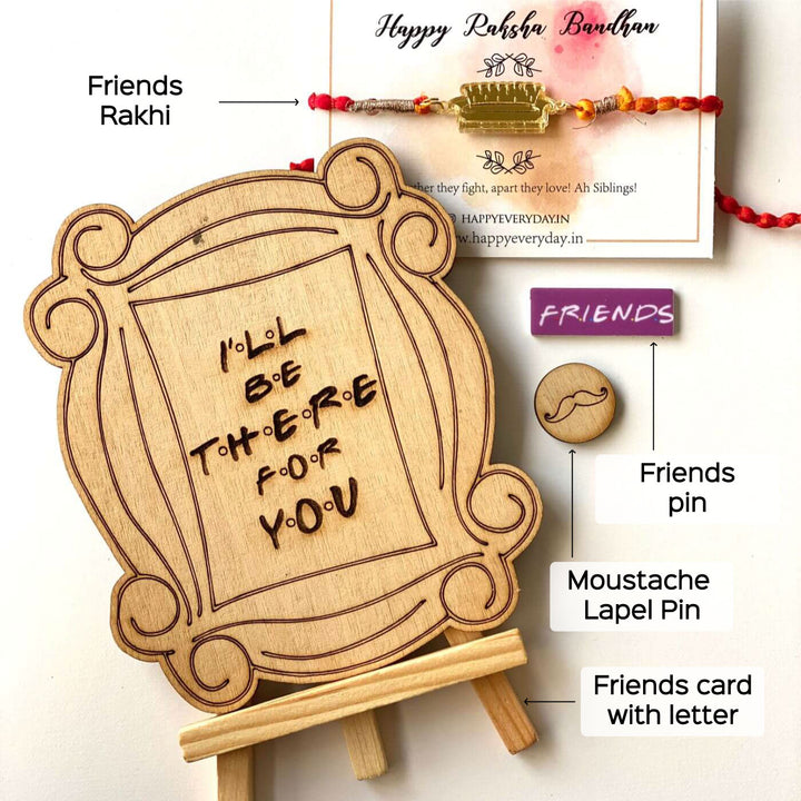 FRIENDS Themed Rakhi Gift Hamper With Roli Chawal