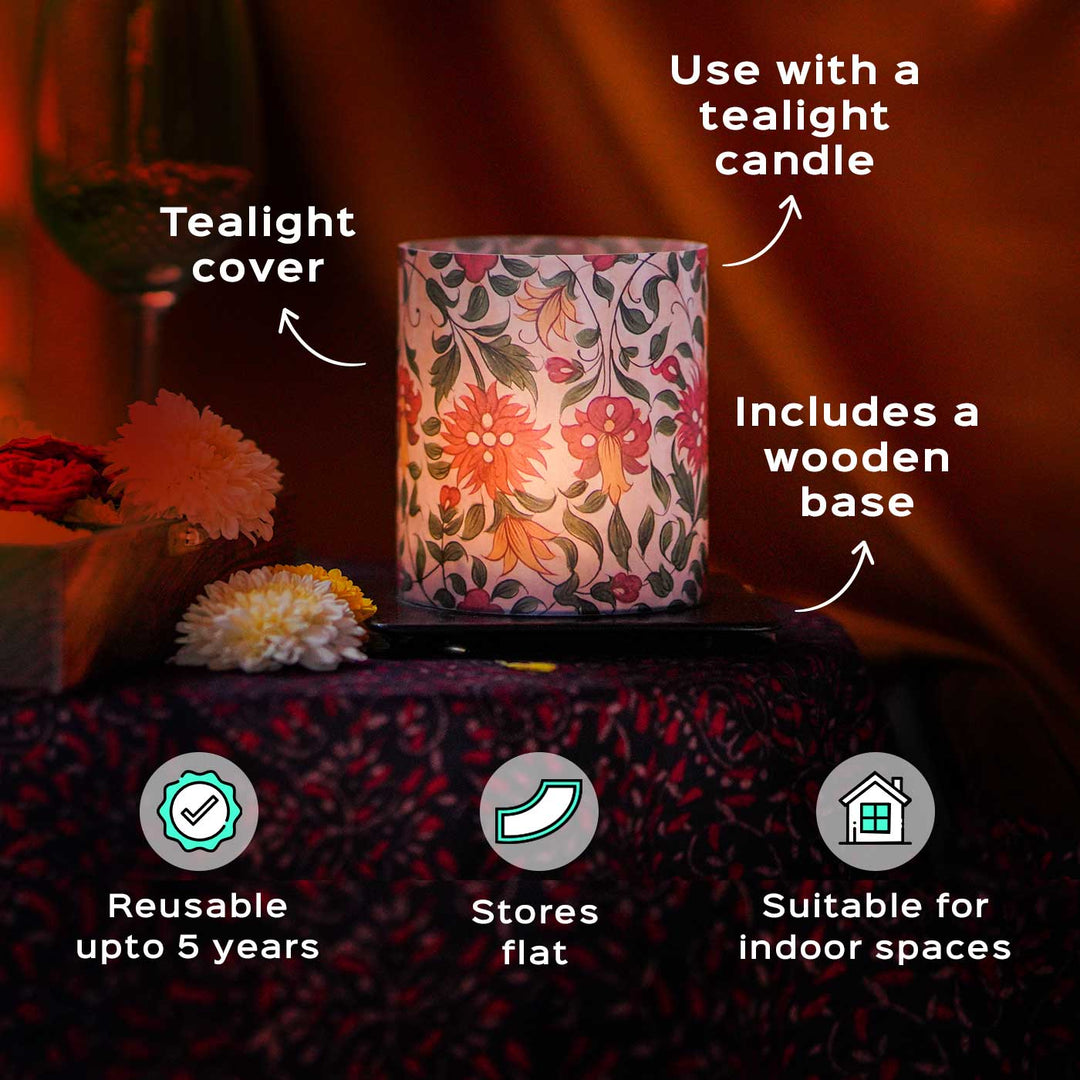 Tea-Light Holder - Aari Carpet Detail