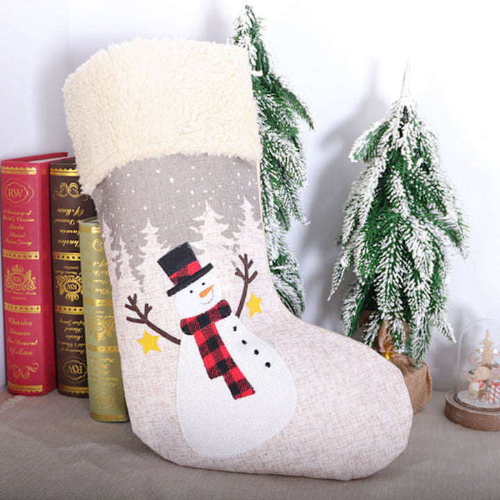 Personalized Handmade Frosty Forest Snowman Stocking