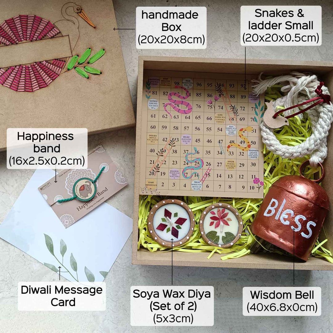 Paradise Seven Goodies Diwali Embroidered Box Hamper