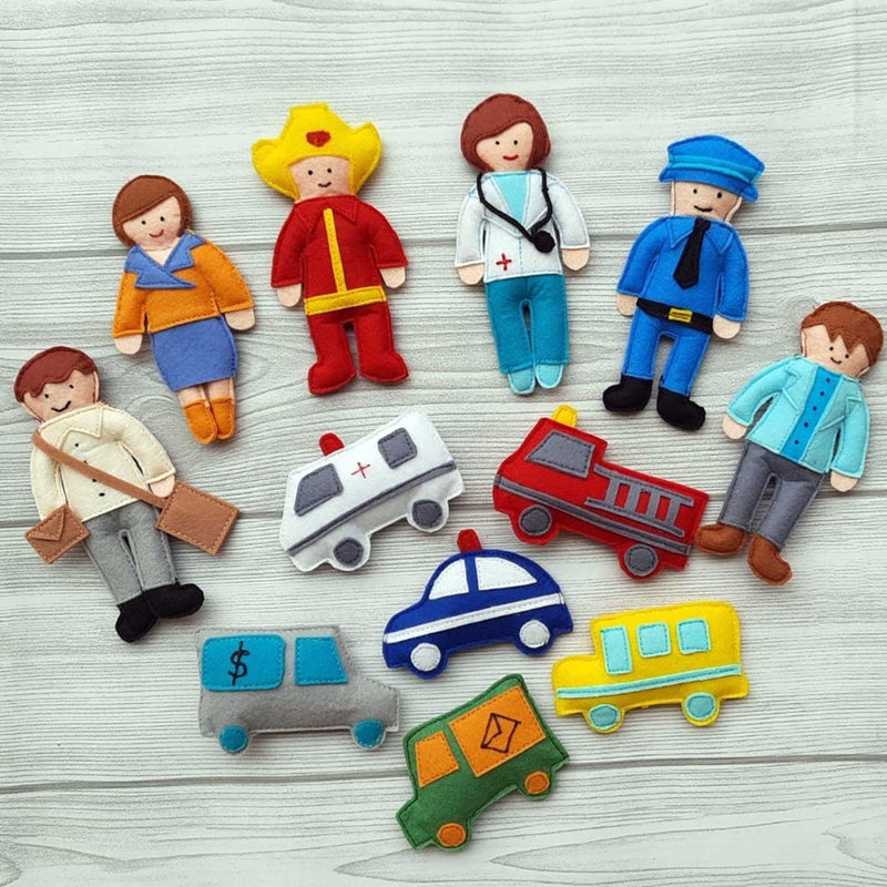 Handcrafted Community Helpers Playmat