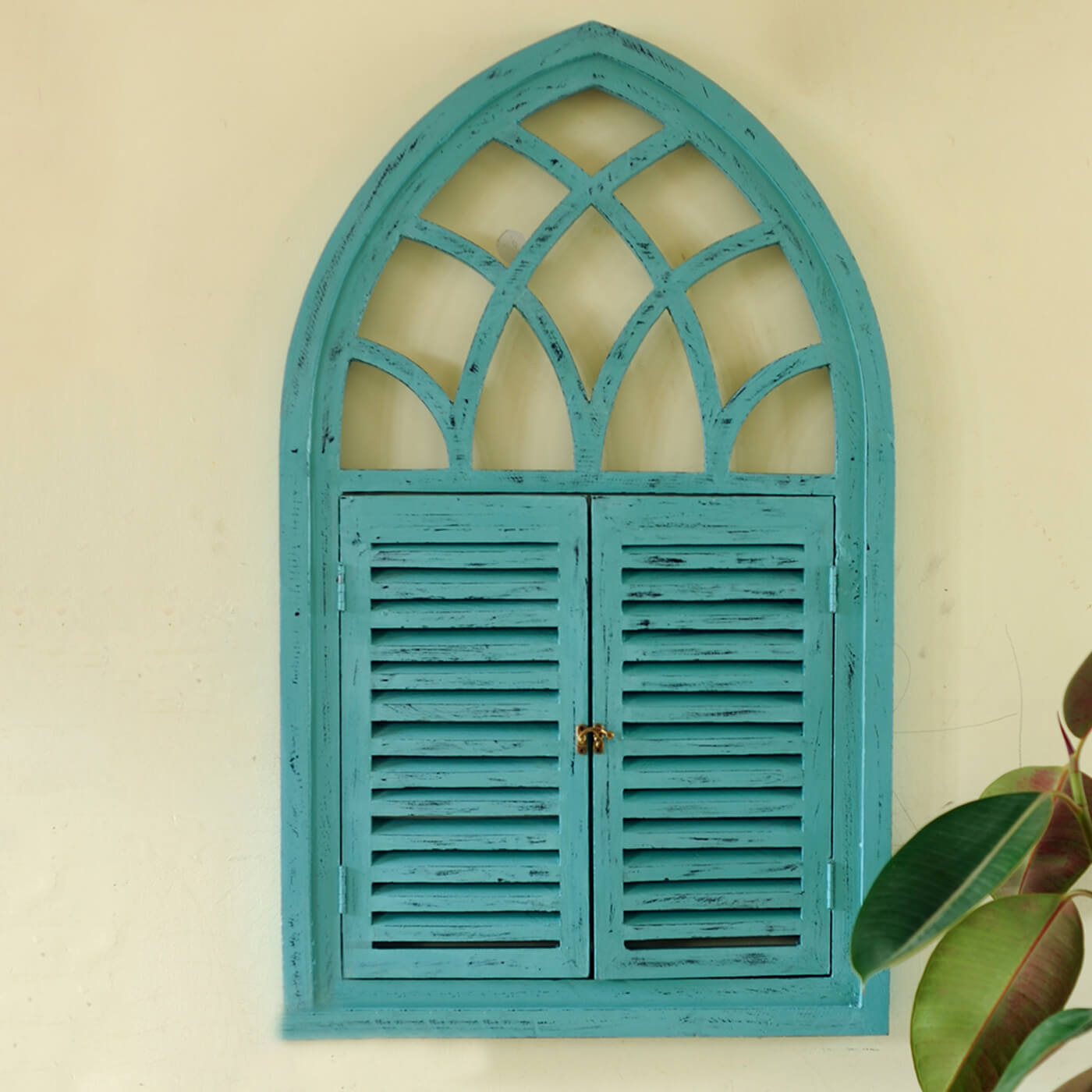 Buy Fusion Triangle Wooden Window Frame - Distress Finish Online On Zwende