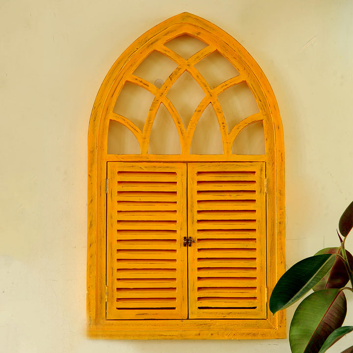 Fusion Triangle Wooden Window Frame - Distress Finish