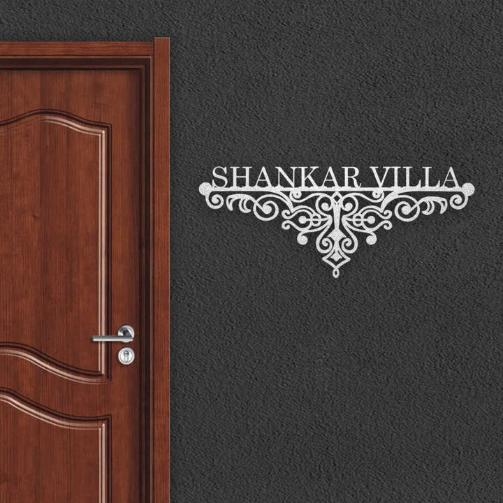 Personalized Ornate Weatherproof Name Plate for Villa