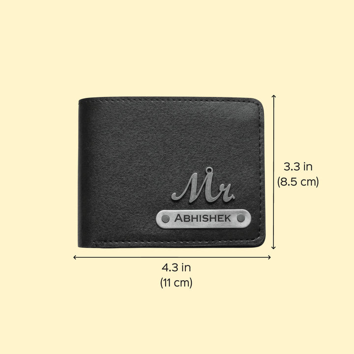 Personalized Faux Leather Men's Wallet With Charm