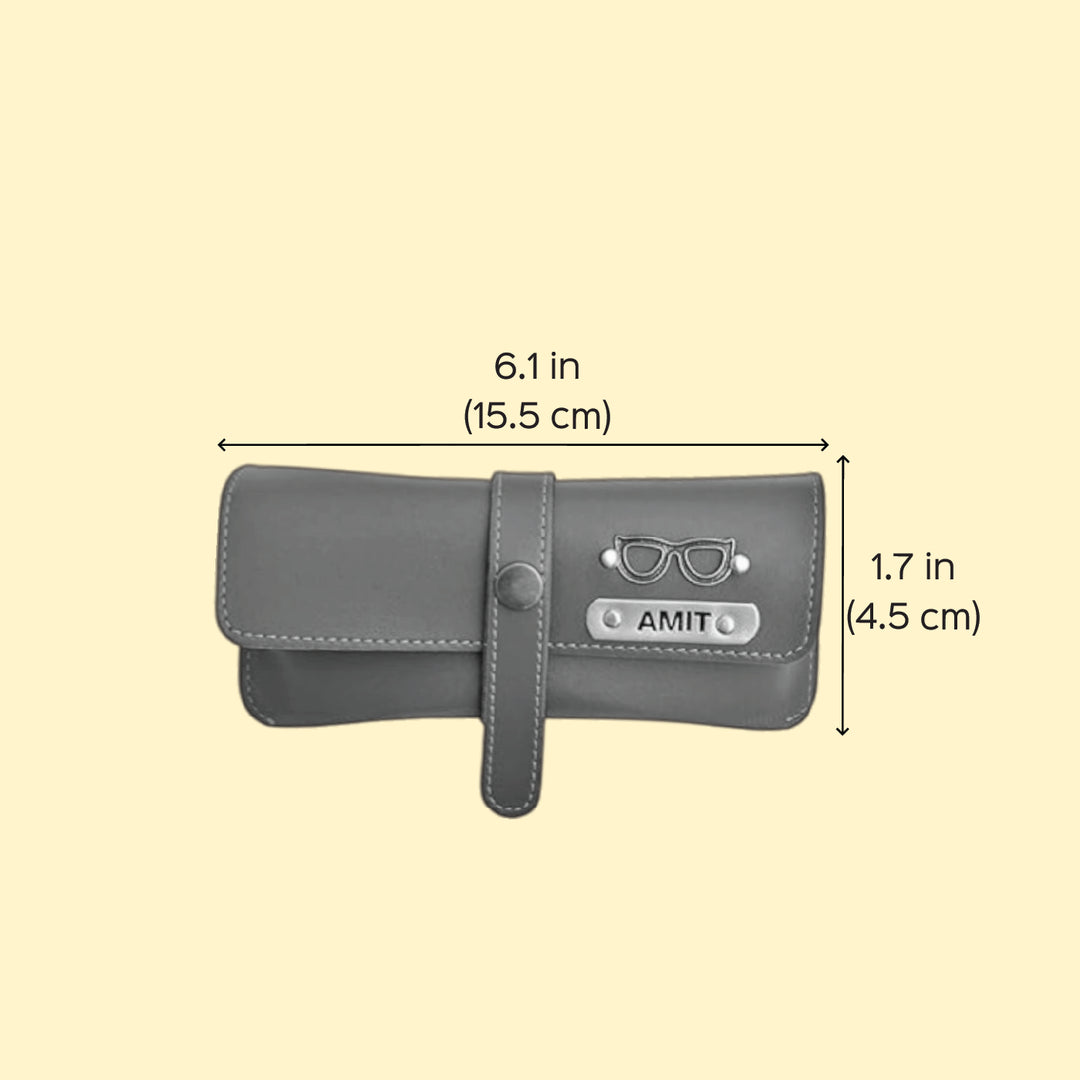 Personalized Faux Leather Eyeware Case With Charm