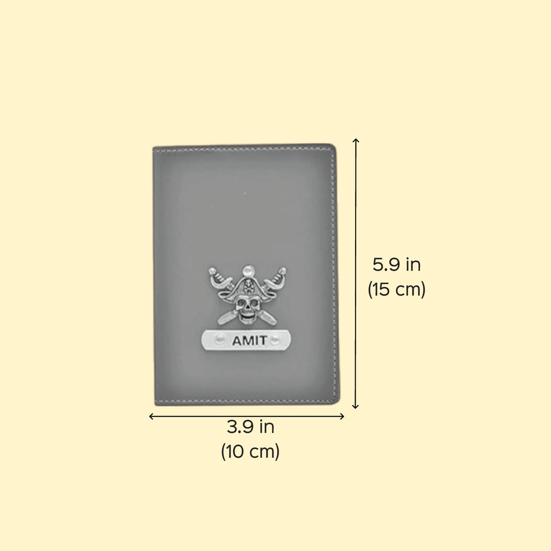 Personalized Faux Leather Passport Cover With Charm