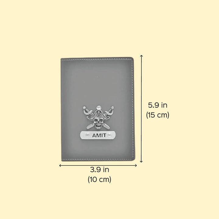 Personalized Faux Leather Passport Cover With Charm