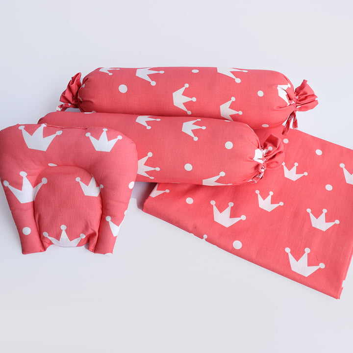 8 Pc | Personalized Crowns Infant Bedding Gift Basket | 0-4 Years