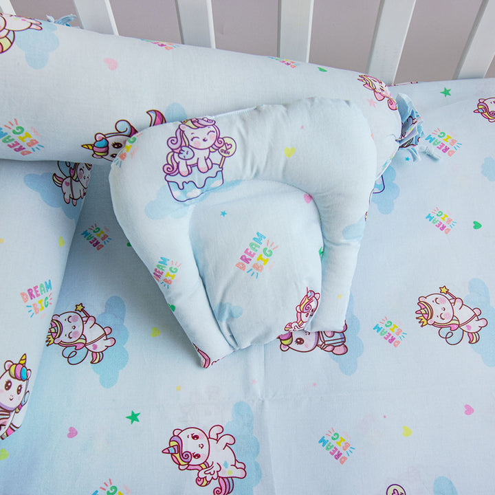 8 Pc | Personalized Unicorn Baby Bedding Gift Basket | 0-4 Years