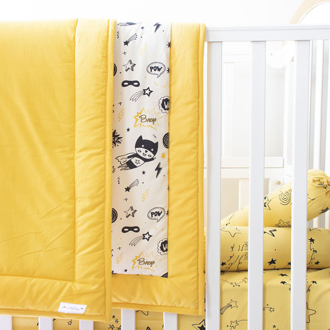 6 Pc | Personalized Star Theme Infant Bedding Gift Basket Set | 0-4 Years