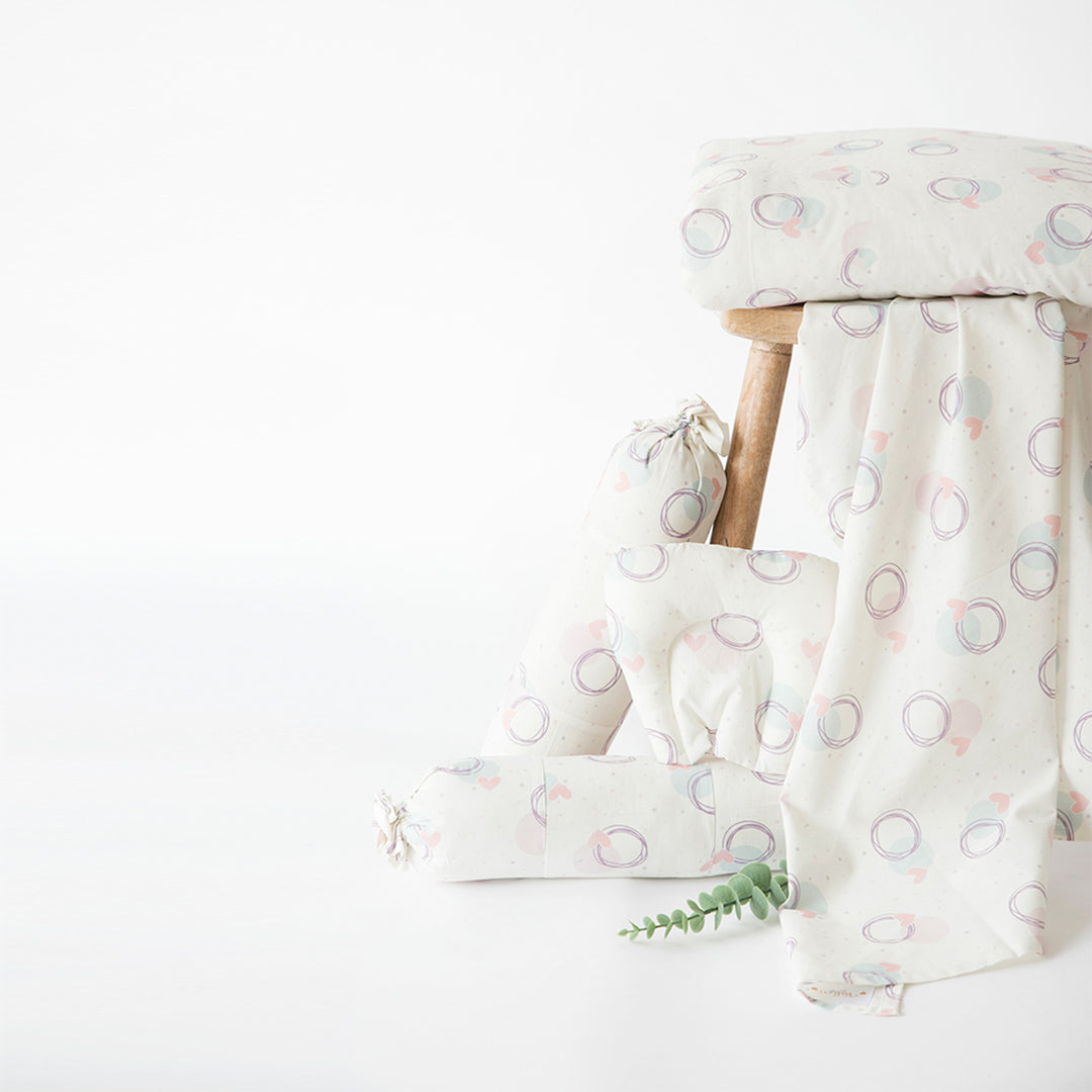 6 Pc | Personalized Cute Infant Bedding Gift Basket Set | 0-4 Years