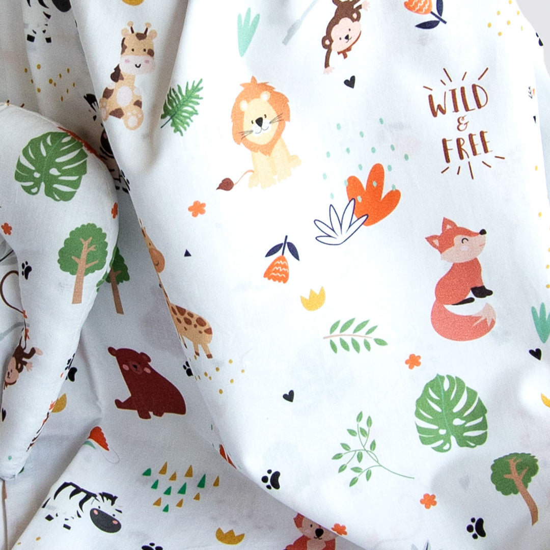 6 Pc | Personalized Animal Theme Infant Bedding Gift Basket Set | 0-4 Years