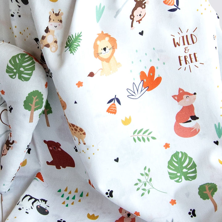 6 Pc | Personalized Animal Theme Infant Bedding Gift Basket Set | 0-4 Years