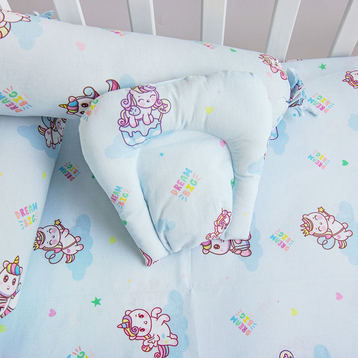6 Pc | Personalized Unicorn Infant Bedding Gift Basket Set | 0-4 Years