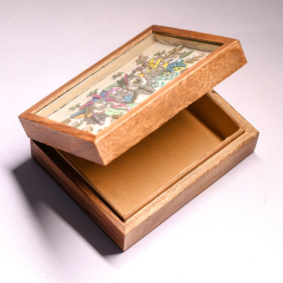 Sheesham Wood Multi-Use Trinket Jewelry Box