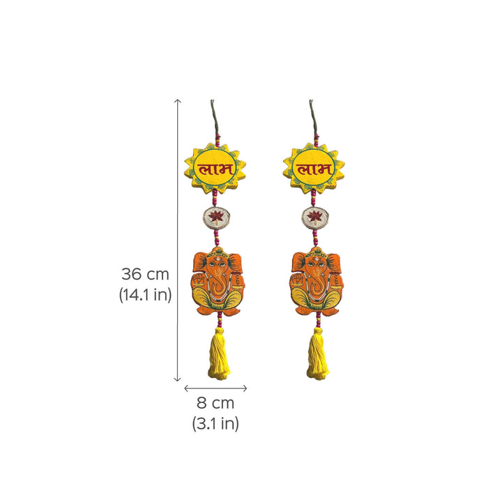 Shubh Labh Ganesha Wall Hangings I Set of 2