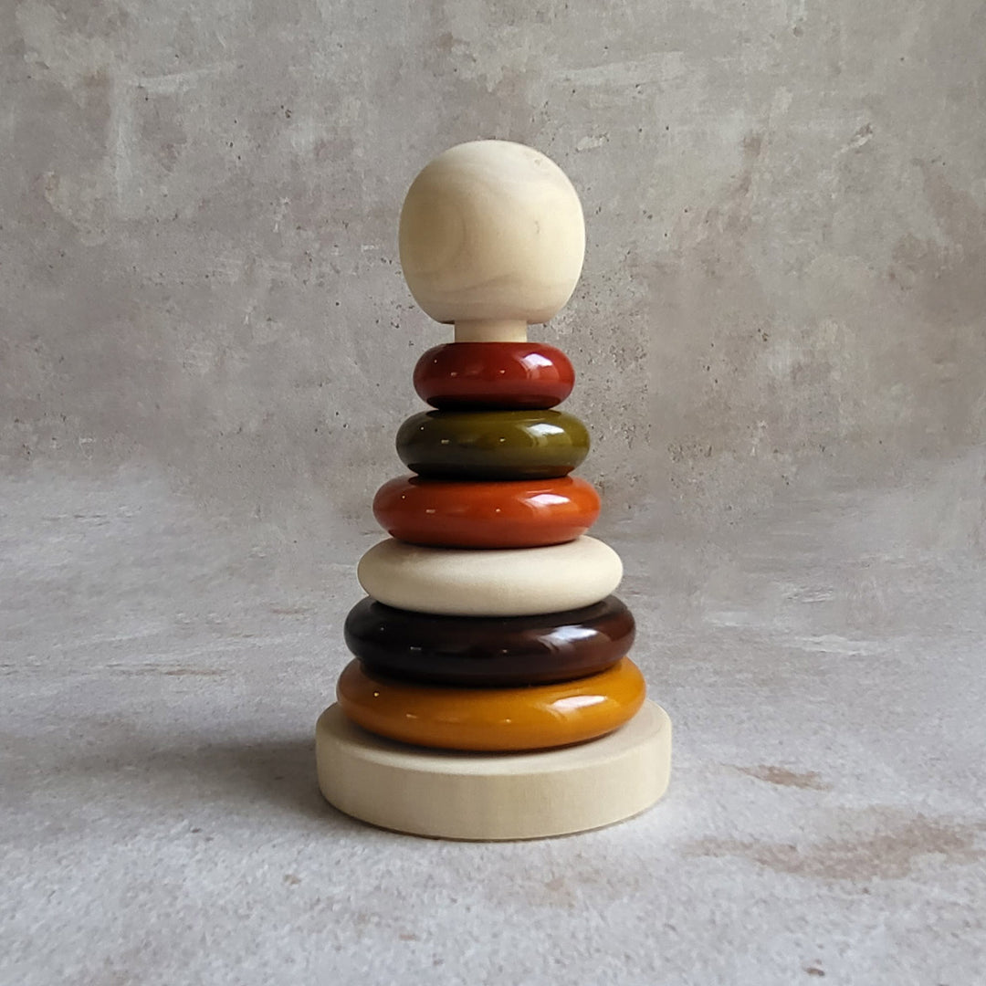 Handcrafted Wooden Ring Stacker Etikopakka Toy for Kids | 0-2 Years