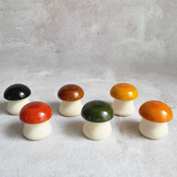 Handcrafted Wooden Mushroom Etikopakka Toy Set for Kids | 3-6 Years