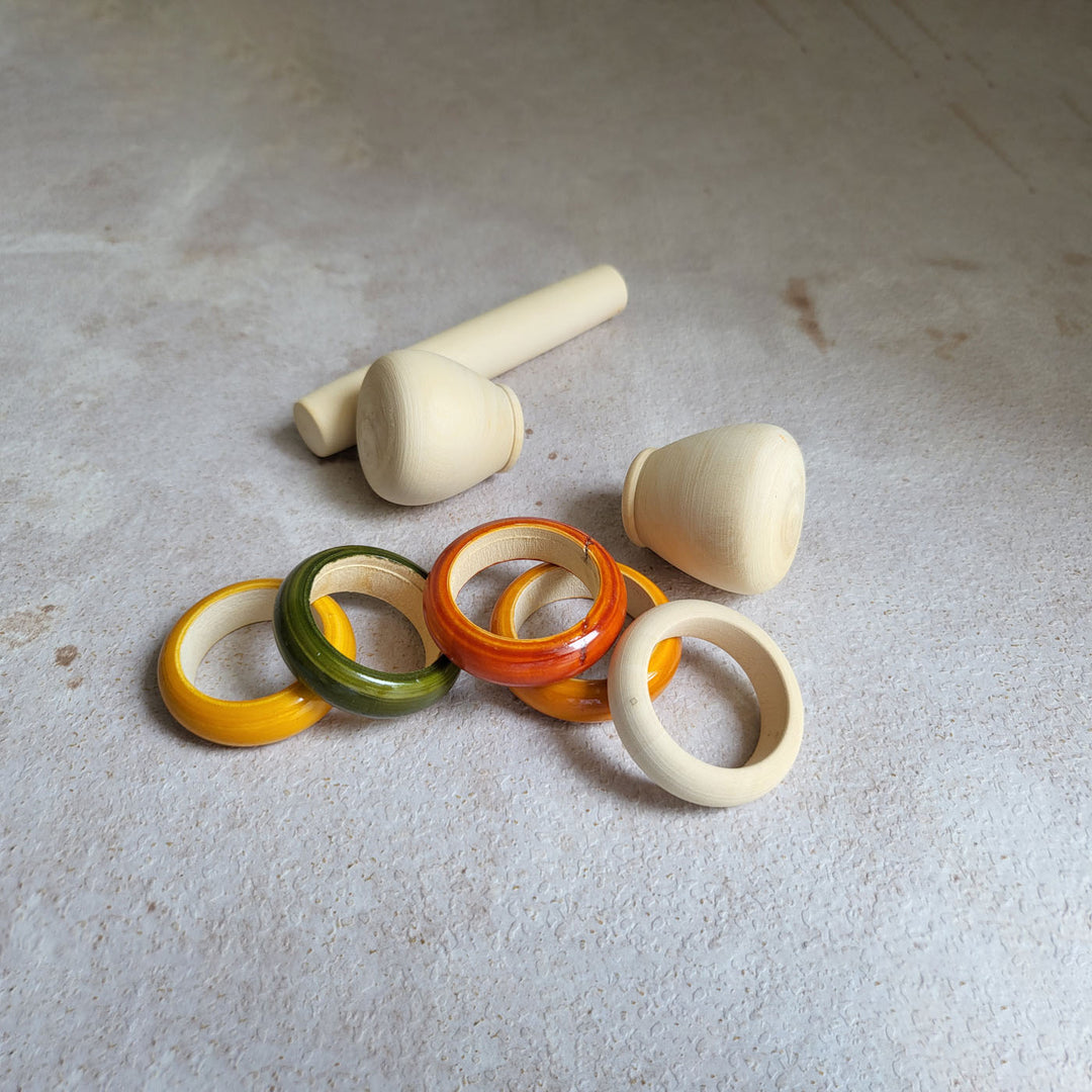 Wooden Mini Rattle for Babies | Handmade Etikopakka Sensory Toy | 0–2 Years