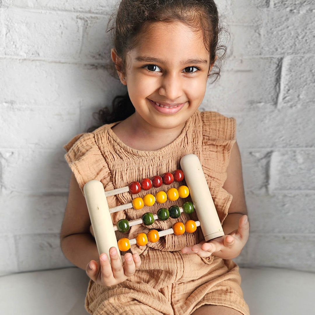 Wooden Early Abacus Handmade Etikopakka Toy | Learning & Motor Skills | 3+ Years