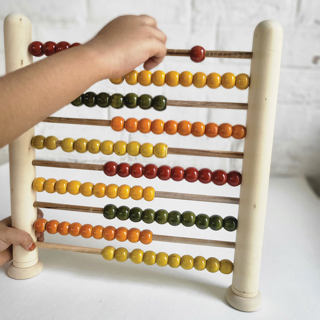 Wooden Big Abacus | Handmade Etikopakka Math Learning Toy | 3+ Years