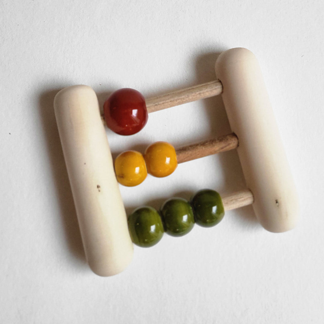 Wooden Mini Abacus Rattle | Handmade Etikopakka Learning Toy | 0–2 Years