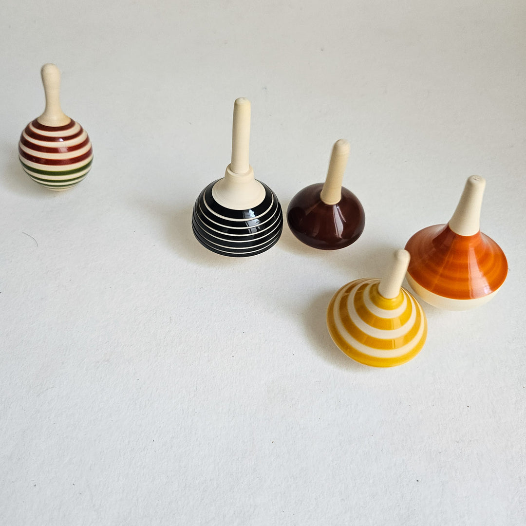 Wooden Spinning Tops Set | Handmade Etikopakka Skill Toy | 3+ Years