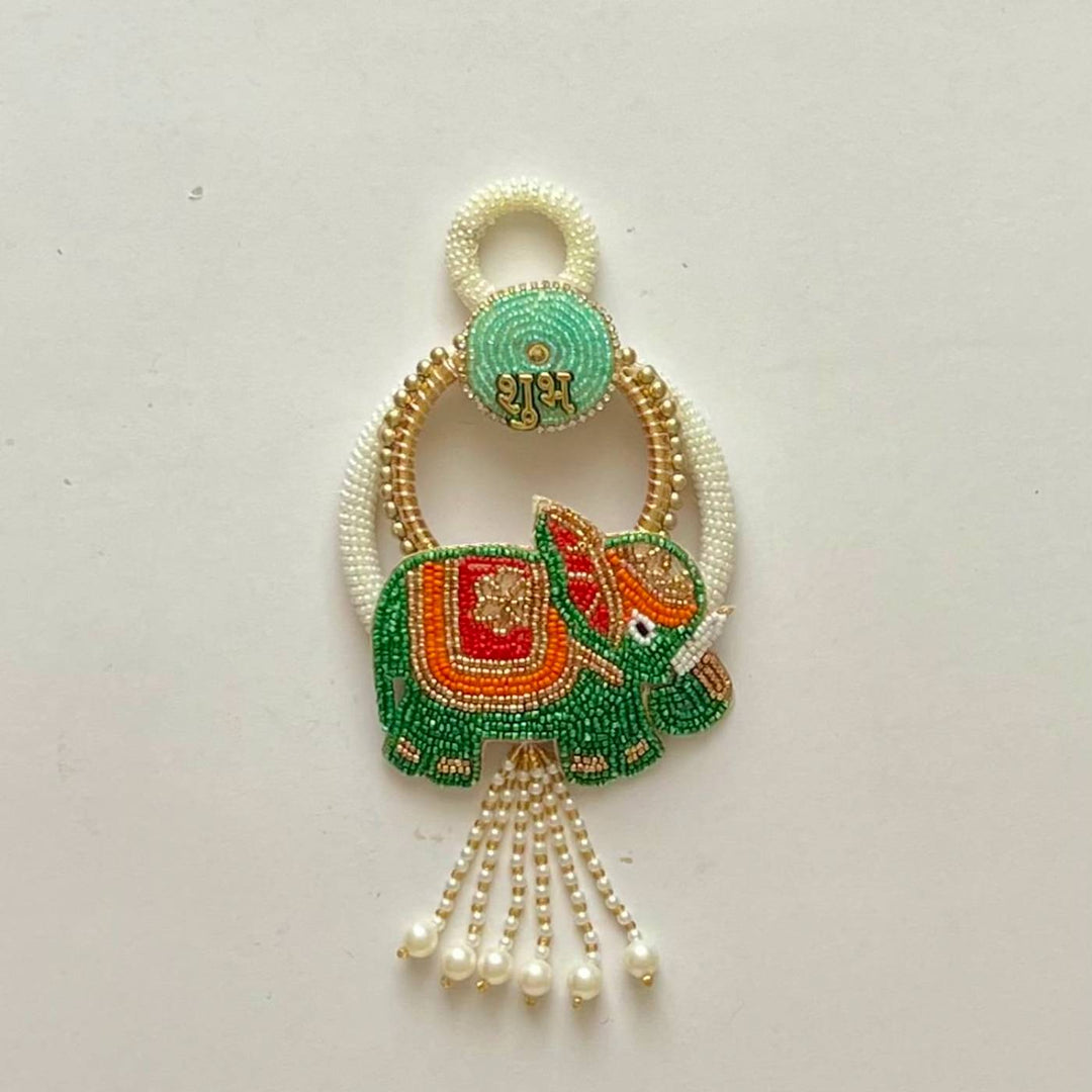 Handmade Beaded Elephant Shubhlabh Hanging