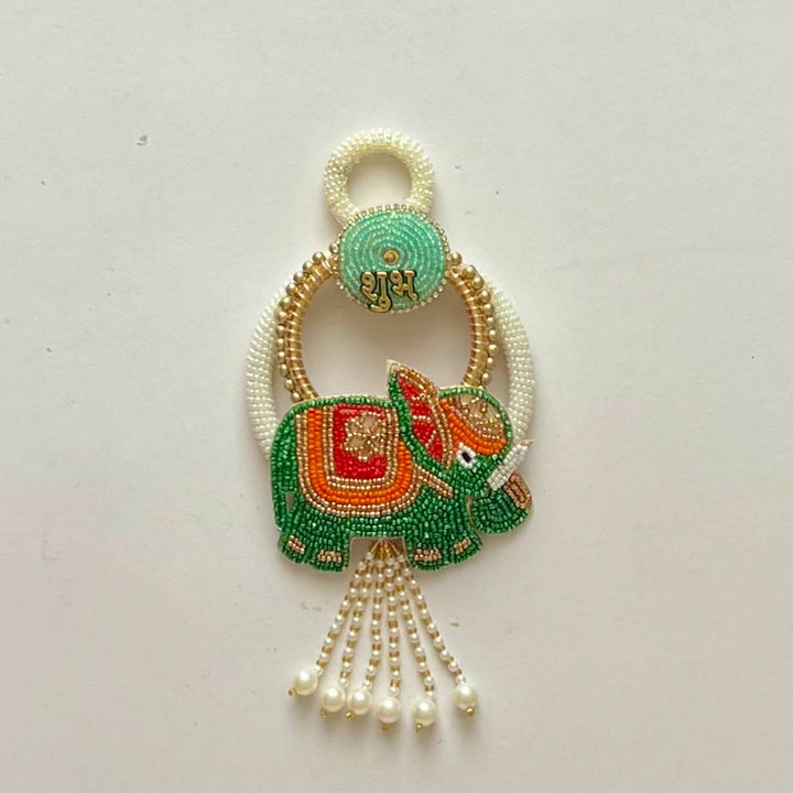 Handmade Beaded Elephant Shubhlabh Hanging